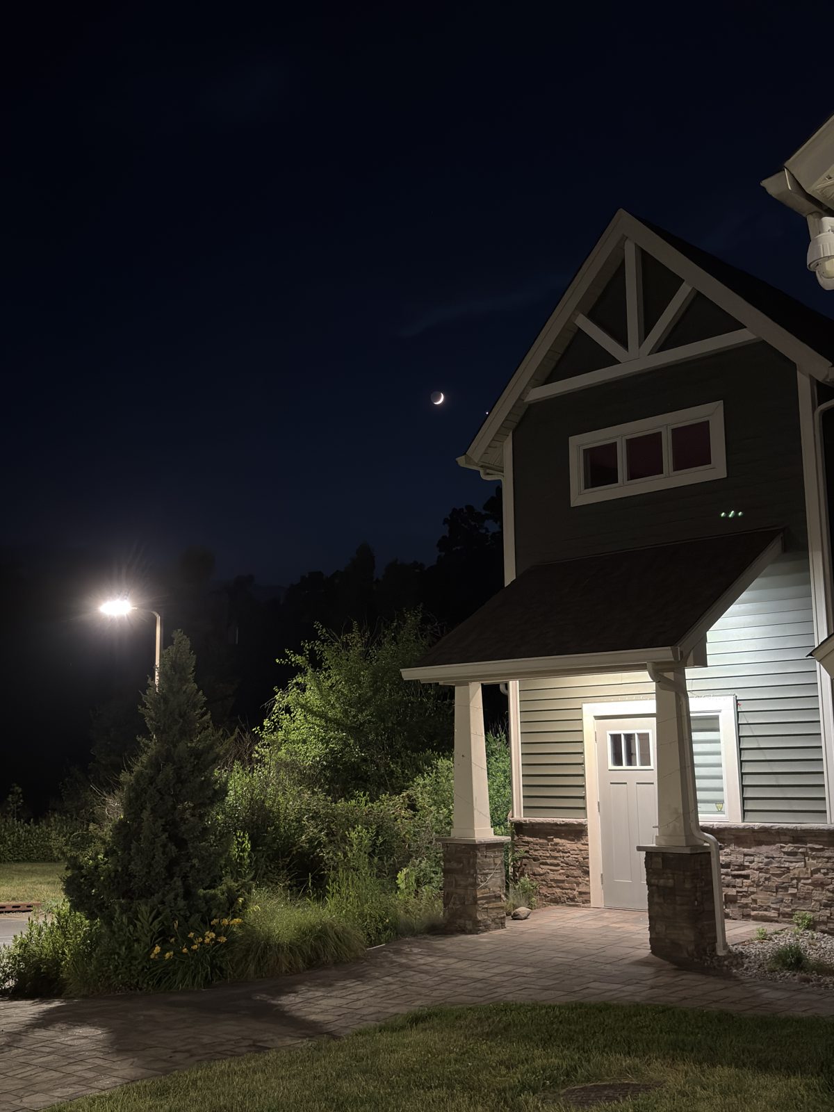 The private party house at night